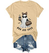 WQFQW Boo JEE 2026 Ghost Funny Halloween Leopard Print Ghost Shirt for Women - size chart