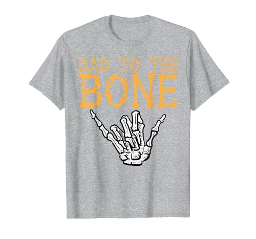 Mens Halloween Shirts For Dad Daddy Papa Men Halloween Dad to The Bone Skeleton Hand Fun Papa Costume Men T-Shirt - size