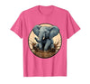 Mademark Baby Elephant Splashing in Muddy Puddle T-Shirt - Men - size chart