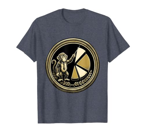 Mademark Monkey Business Pie Chart Funny Graphic Tee T-Shirt - Men - size chart