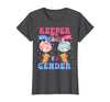 Funny Bear Blue Pink Gender Reveal Men Women Keeper of The Gender Reveal Cute Bear Balloons Pink Or Blue T-Shirt - size chart