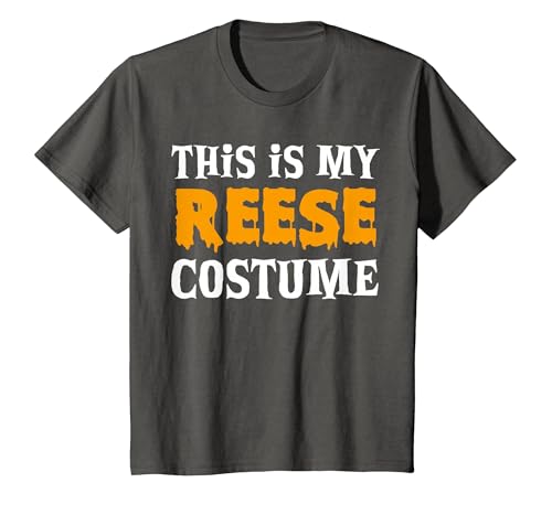Personal Lazy Halloween Costumes Reese Halloween Personalized Costume Funny T-Shirt - size chart
