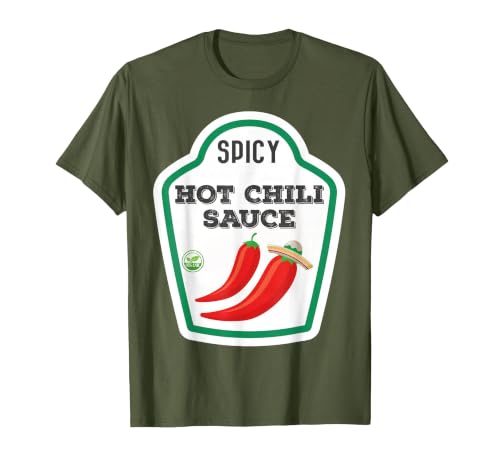 Lustige Essen & Sauce Fasching Kostüm Co. Chilli Sauce Costume Funny Fancy Dress Costumes for Men and Women T-Shirt - size