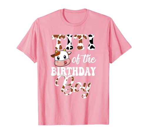 Titi of The Birthday Boy Cow Farm 1St Birthday Boy T-Shirt - size chart