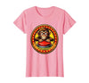 Mademark Eager Monkey Pressing the Big Red Button T-Shirt - Women - size chart