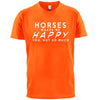 Dressdown Horses Makes Me Happy - Mens Premium Cotton T-Shirt - size chart