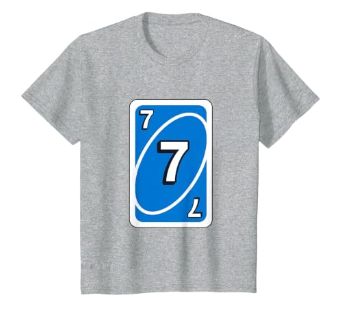 UNO Halloween Blue 7" Card T-Shirt - size chart
