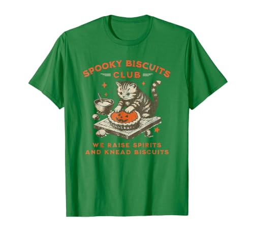 spooky biscuits club shirt Spooky Biscuits Club we Raise Spirits and Knead Biscuits T-Shirt - size chart