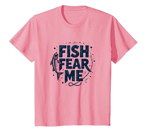 Mademark Fish Fear Me Funny Fishing for Men Angler Humor Quote T-Shirt - size chart