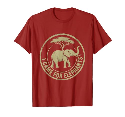 Mademark I Came For Elephants Safari Women Design T-Shirt - Men - size chart
