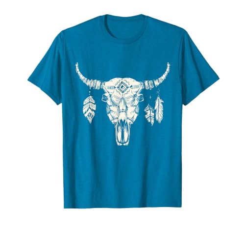 Buffalo Animals Gift Idea Bison Buffalo Skull Animal Design T-Shirt - size chart
