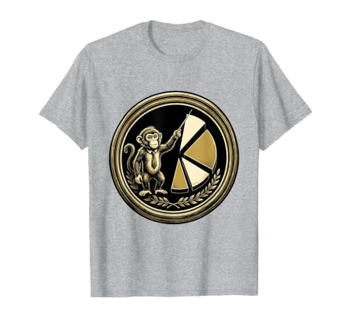 Mademark Monkey Business Pie Chart Funny Graphic Tee T-Shirt - Men - size chart