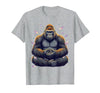 Mademark Meditating Gorilla Zen Monkey Graphic Design T-Shirt - Men - size chart