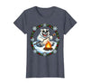 Mademark Polar Bear Sunglasses Roasting Marshmallow Christmas T-Shirt - size chart