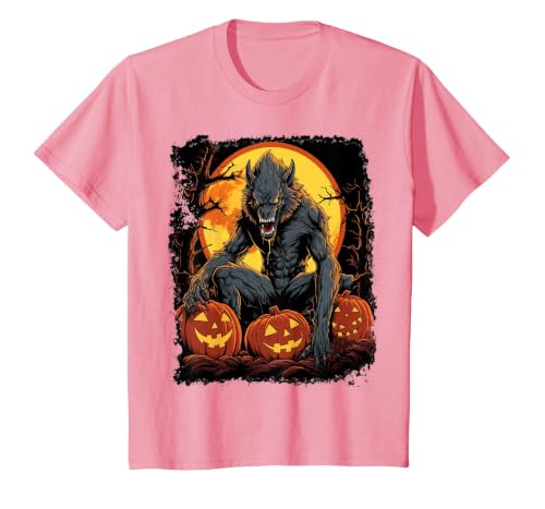 FrightNightFits Werewolf Orange Halloween T-Shirt - size chart