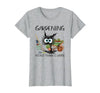 Black Cat Do Gardening Because Murder is Wrong T-Shirt - size chart