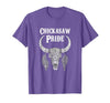 Chickasaw Pride Native American Nice Gifts Chickasaw Pride Tribe Native American Indian Buffalo T-Shirt - size chart