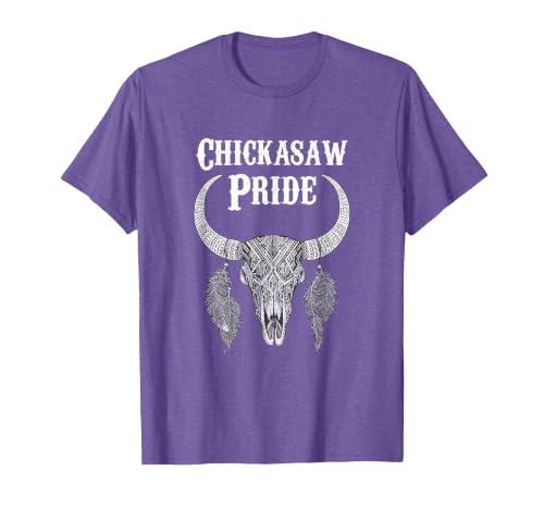 Chickasaw Pride Native American Nice Gifts Chickasaw Pride Tribe Native American Indian Buffalo T-Shirt - size chart
