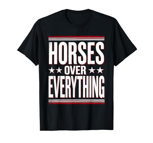 Mademark Horses Over Everything Equestrian Design T-Shirt - Men - size chart