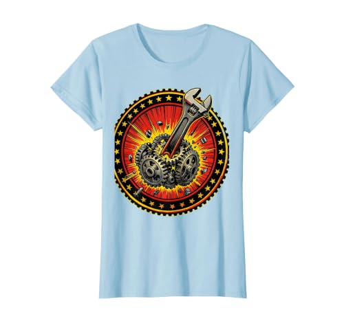 Mademark Monkey Wrench in the Gears Graphic Design T-Shirt - Women - size chart
