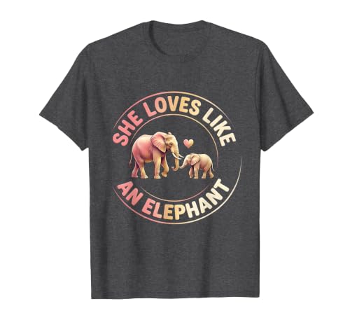 Mademark She Loves Like An Elephant Mother Child Bond T-Shirt - Men - size chart