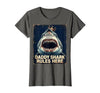 Mademark Daddy Shark Rules Here Fun Dad Design T-Shirt - size chart