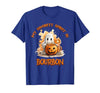 Boo Watercolor Pumpkin Cup Light Witch Hat Bottle Bourbon My Favorite Spirit is Bourbon Happy Halloween Boo T-Shirt - size