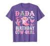 Pink Western Cowgirl Bday Party Family Matching Dada of The Birthday Cow-Girl Rodeo Cowgirl Bday T-Shirt - size chart