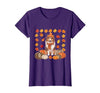 Shetland Sheepdog Sheltie Shop Sheltie Shetland Sheepdog Pumpkins Fall Leaves Halloween T-Shirt - size chart