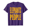 Mademark Elephants Are My People Safari Wildlife Design T-Shirt - Men - size chart