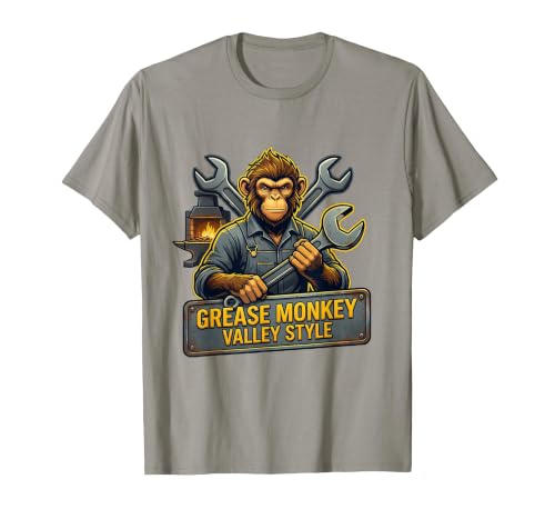 Mademark Grease Monkey Valley Style Automotive Design T-Shirt - Men - size chart