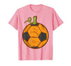 Halloween Shirts For Women Men Kids Boys Girls Halloween Soccer Ball Pumpkin Football Costume Boys Kids Men T-Shirt - size