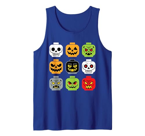 Halloween Building Brick Head Shirts Halloween Building Brick Head Shirt Adult Men Kids Youth Boy Tank Top - size chart