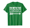 Funny Lazy & Easy Halloween Couple Costume Tee I'm with The Mushroom Halloween Costume Mushroom Halloween T-Shirt - size