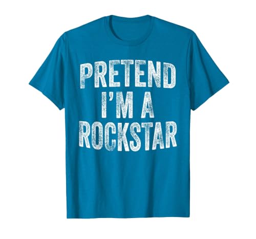 Funny Halloween Party Matching Family Costumes Tee Pretend I'm A Rockstar Costume Family Halloween Rock Star T-Shirt - size