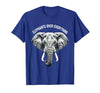 Mademark Elephants Over Everything Elephant Lover Design T-Shirt - Men - size chart