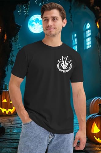 Ithalt Mens Halloween Shirt Halloweentown T Shirt Pumpkin Short Sleeve Top - size chart
