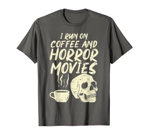 Halloween Shirts For Women Men Kids Boys Girls I Run Coffee Horror Movies Skull Skeleton Fun Halloween T-Shirt - size chart