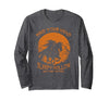 Mind Your Head Sleepy Hollow Headless Horseman Halloween Long Sleeve T-Shirt - size chart