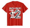 Cow 2nd Birthday Gifts Co. Cow Moo Moo I'm Two - 2 Years Old Cow Lover 2nd Birthday T-Shirt - size chart