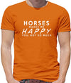 Dressdown Horses Makes Me Happy - Mens Premium Cotton T-Shirt - size chart