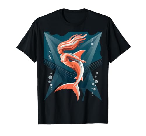 Mademark Woman Shark Tail Ocean Dive Graphic Tee T-Shirt - size chart