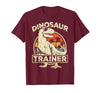 Dinosaur Trainer Halloween Vintage Dinosaur Trainer Halloween Costume Retro Dino Outline T-Shirt - size chart