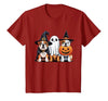 English Bulldog Halloween Funny Dog Lover Pumpkin Witch T-Shirt - size chart
