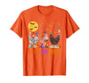 Autumn Pumpkin Chicken Halloween Chicken Farm Fall Halloween Chicken Pumpkin Chick Or Treat Spooky T-Shirt - size chart
