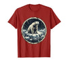 Mademark Polar Bear Drifting on Ice Floe Illustration T-Shirt - size chart