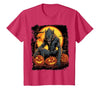 FrightNightFits Werewolf Orange Halloween T-Shirt - size chart