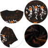 CAZYCHILD Halloween Shirts for Men Funny Halloween Pumpkin Shirt Dancing Skeleton Tee - size chart