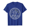 Mademark Mermaid and Circling Sharks Ocean Art Design T-Shirt - size chart