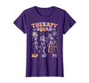 Speech Occupational Physical Therapy Halloween Therapy Squad SLP OT PT Halloween Speech Physical Skeleton T-Shirt - size